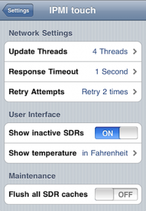 IPMI touch inactive SDR settings